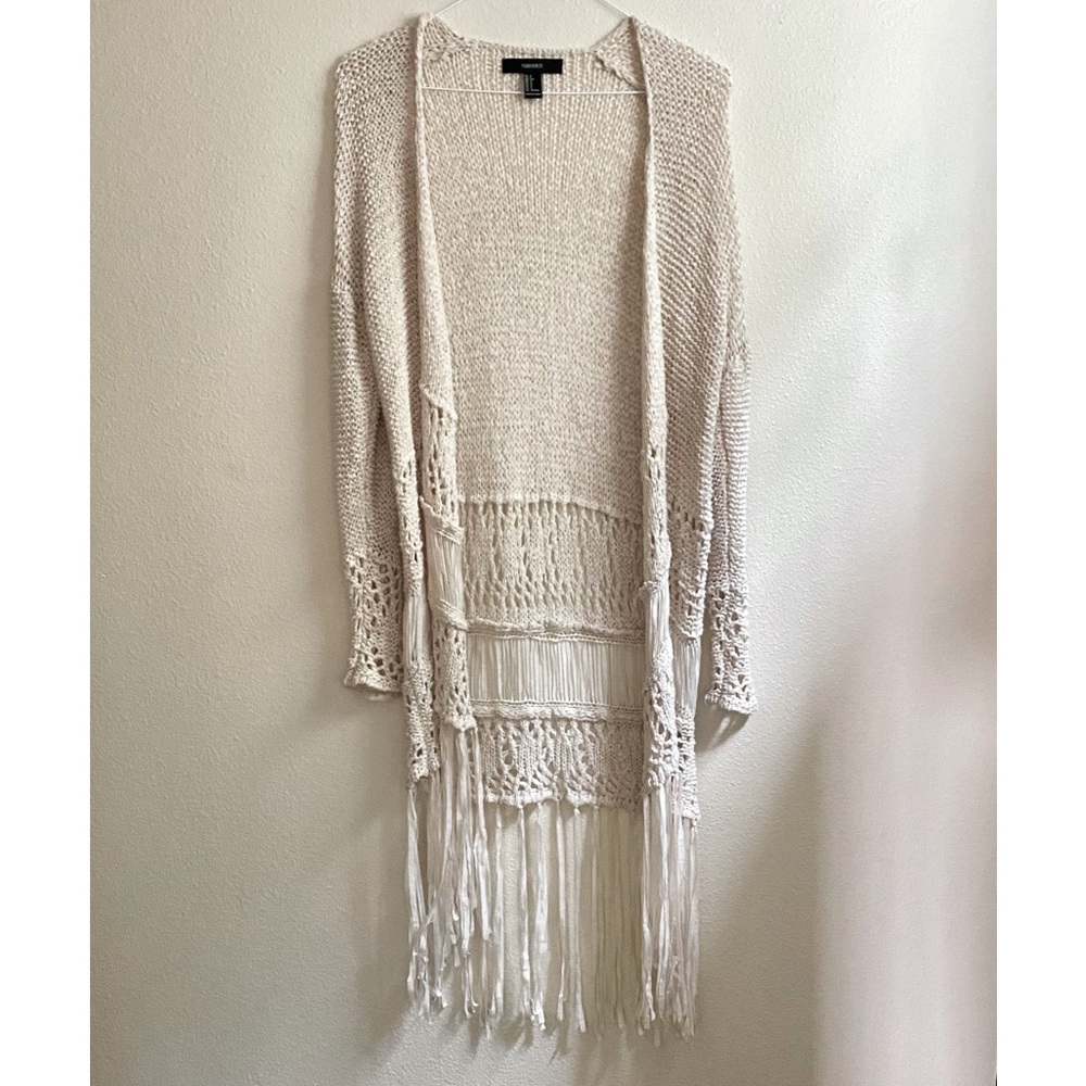 Forever 21 knit tassel cardigan